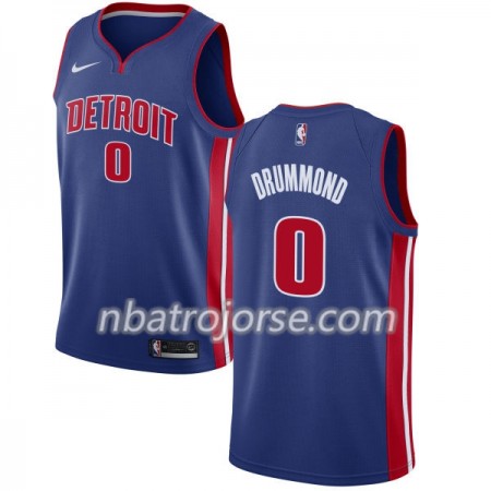 Män Detroit Pistons Tröja Andre Drummond 0 Nike 2017-18 Blå Swingman Män Detroit Pistons Tröja Andre Drummond 0 Nike 2017-18 Blå Swingman
